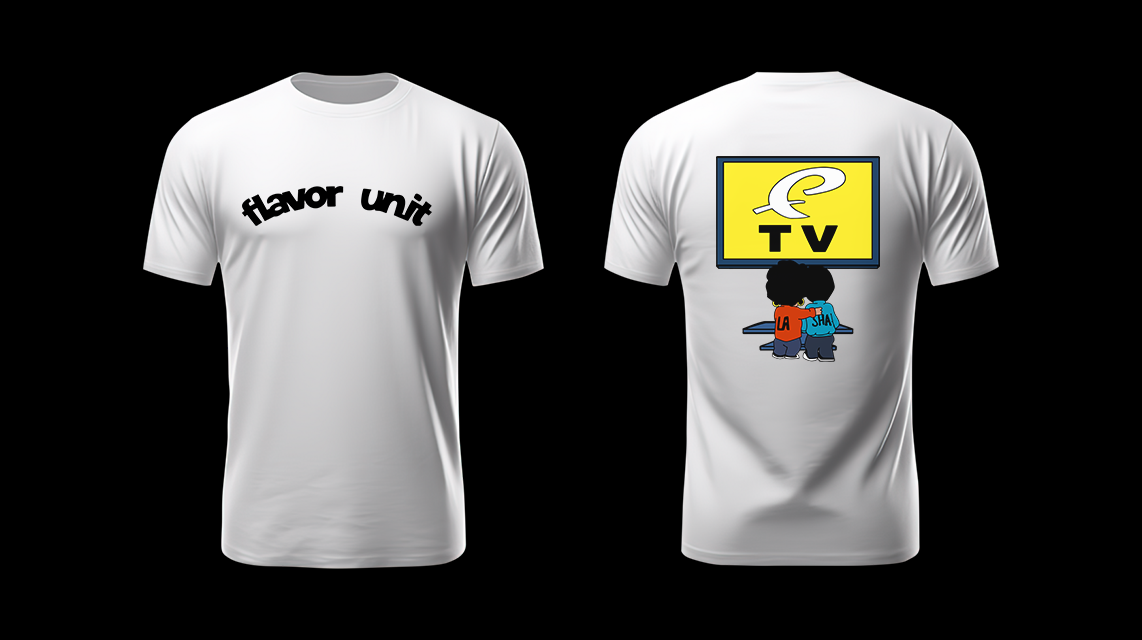 White Tee Black Text