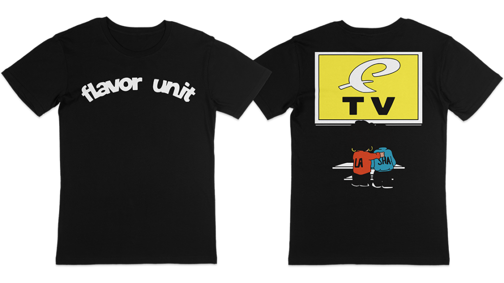Flavor Unit TV Tee — Black / White