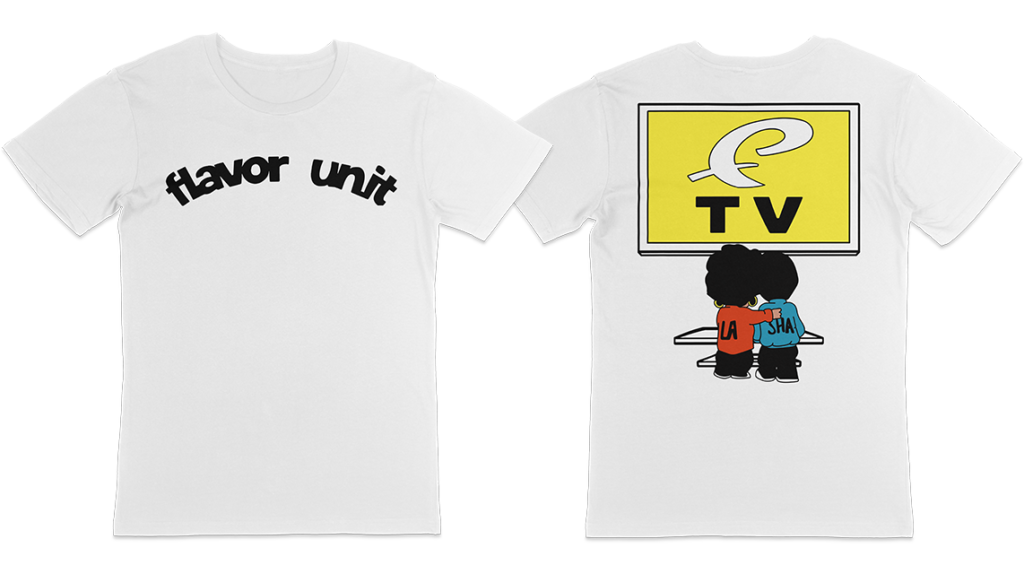 Flavor Unit TV Tee — White / Black