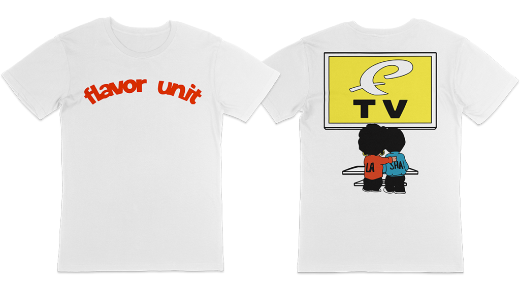 Flavor Unit TV Tee — White / Red