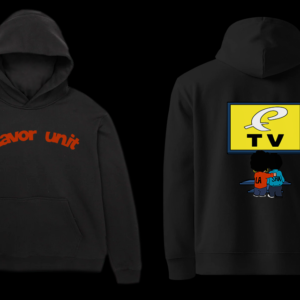 Flavor Unit TV Hoodie — Black / Red