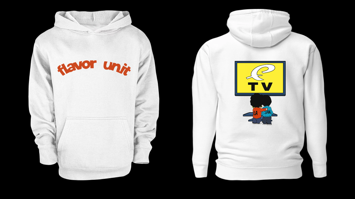 White Hoodie Red Text