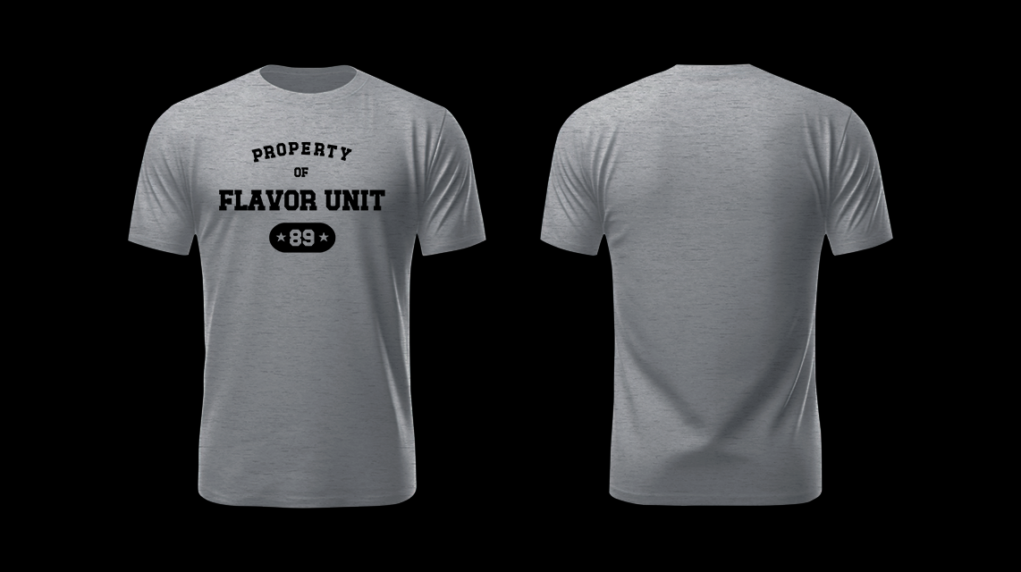 Property of Flavor Unit 89 Tee Heather Gray