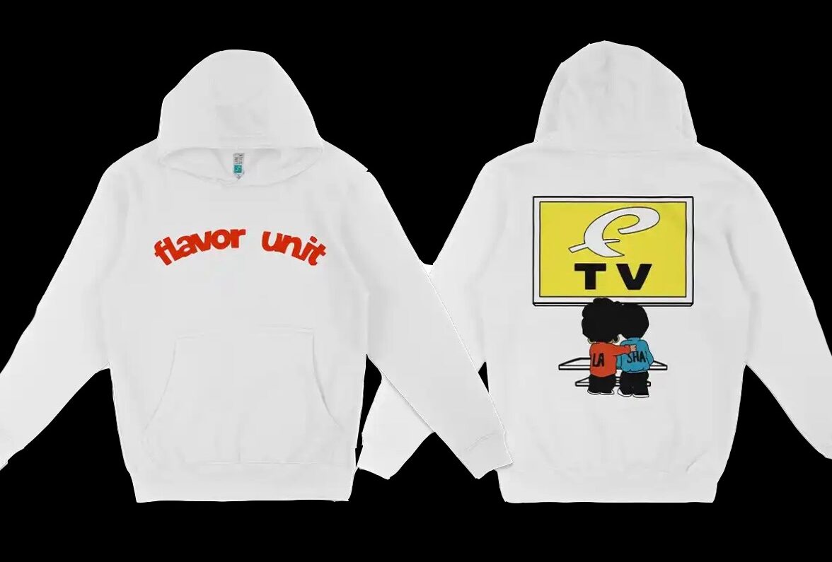 White Hoodie Red Ink